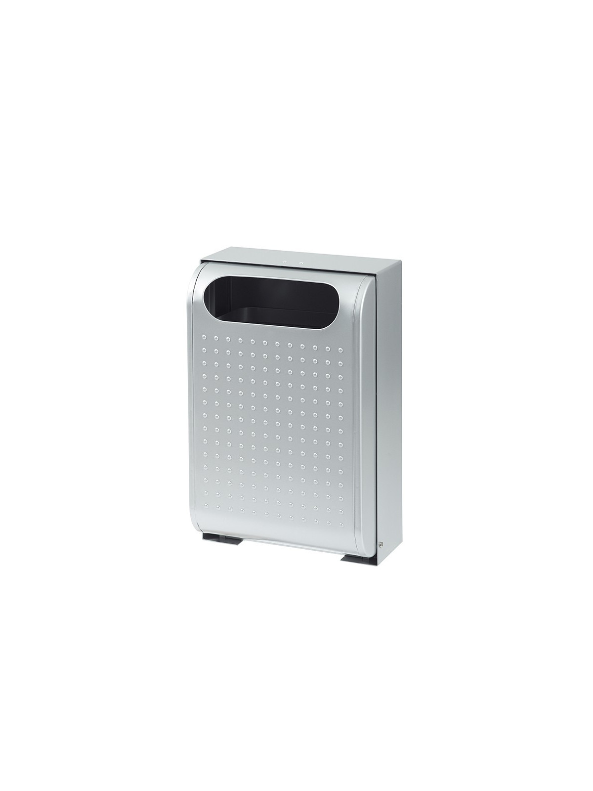 Corbeille de propreté murale URBANET 56234 gris métal 30L 