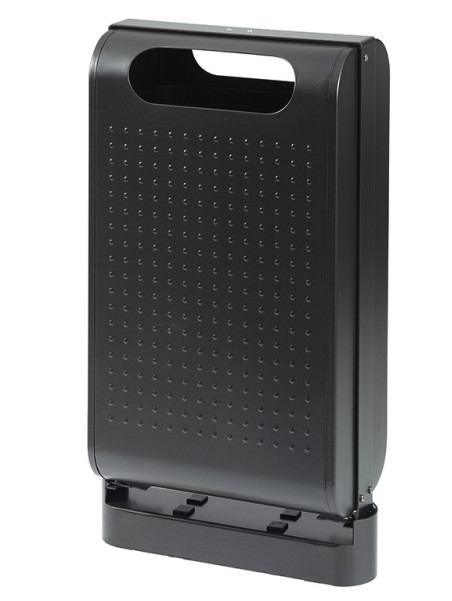 Corbeille de propreté URBANET de chez rossignol gris manganèse 60L ref 56239 