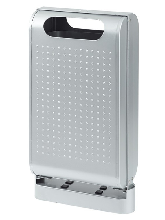 Corbeille de propreté URBANET 56238 rossignol gris métal 60L 