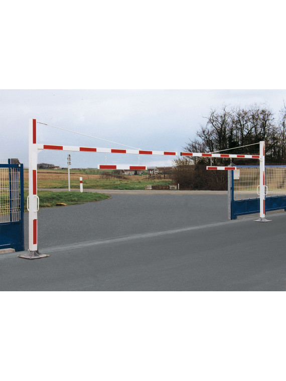 Portique tournant universel de limitation hauteur - Lg 5 à 7 m - Ht de 1,9 à 2,50 m