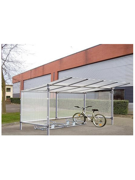 Abri cycles alu classique 5 places