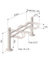 Support cycles Déco 3 places composable simple face Mercure