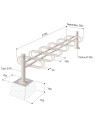 Support cycles Déco 6 places composable simple face Mercure