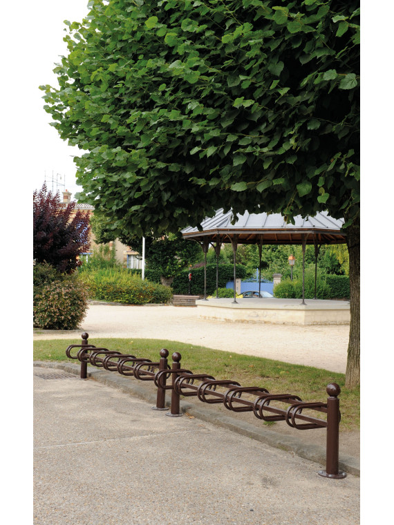 Support cycles Déco 6 places composable double face Boule