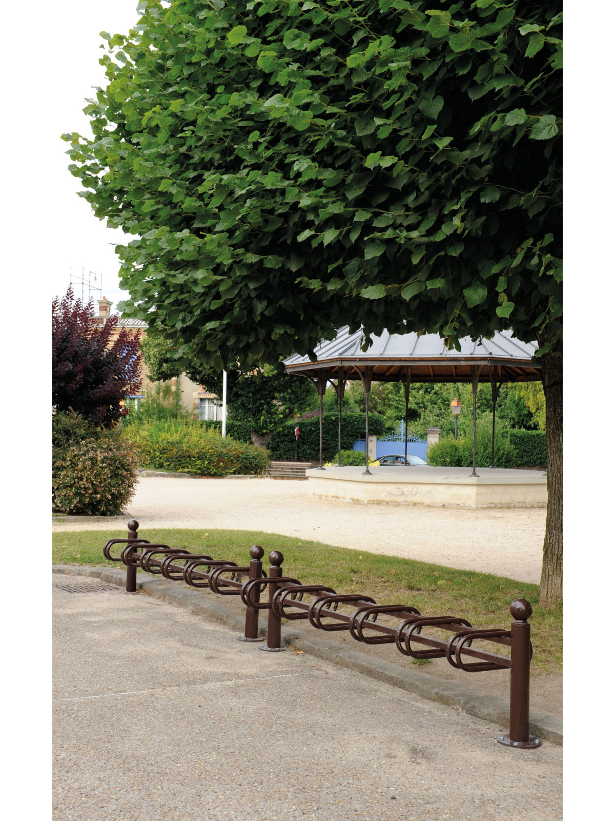 Support cycles Déco 6 places composable double face Boule