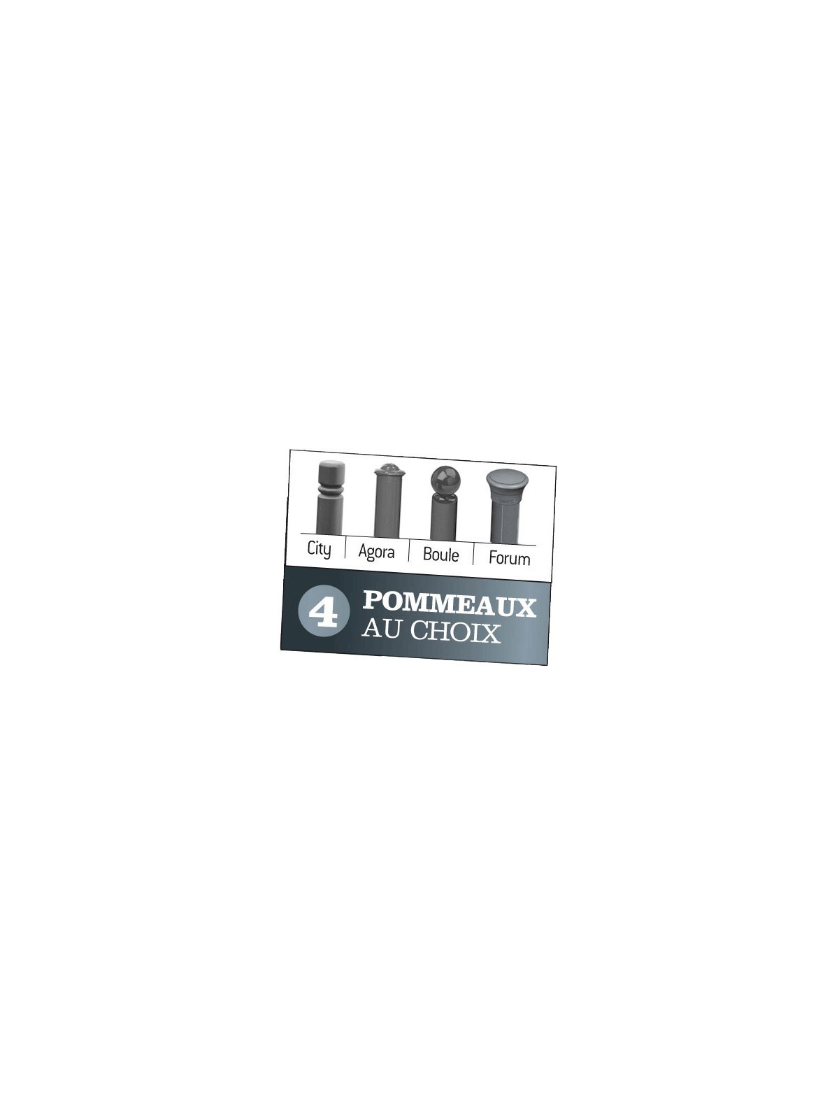Support cycles Déco 6 places composable simple face Agora