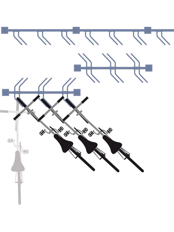 Support cycles modulable Conviviale 3 griffes