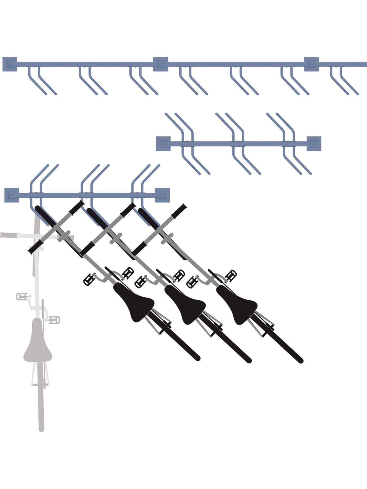 Support cycles modulable Conviviale 3 griffes