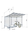 Abri cycles alu classique 5 places