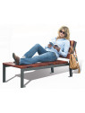 Chaise longue Silaos chêne clair