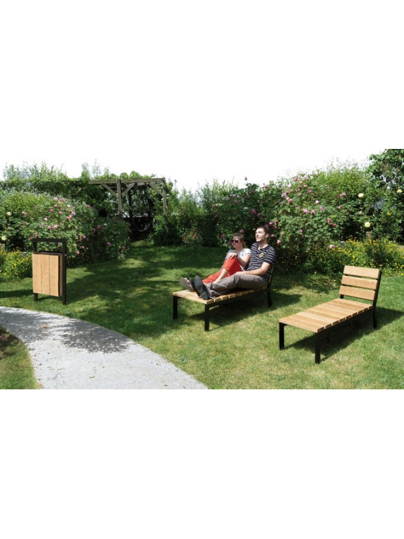 Chaise longue Silaos chêne clair