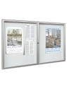 Vitrine référence double battant anodisé 750x1200 fond en tôle