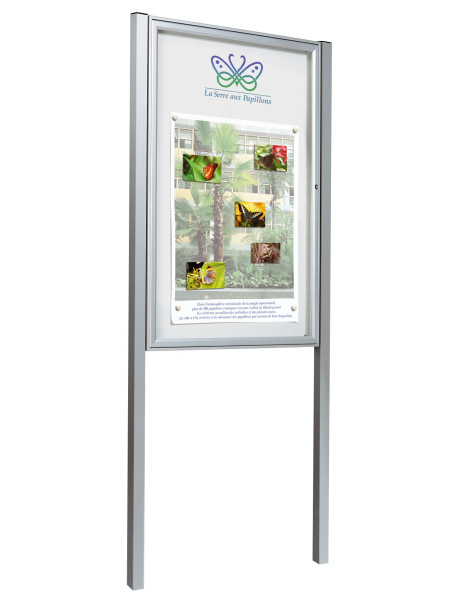 Kit poteaux anodisé 60 x 40 pour scellement direct