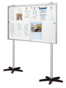 Vitrine classique coulissante anodisé 750x1000 fond en tôle - 8 x A4