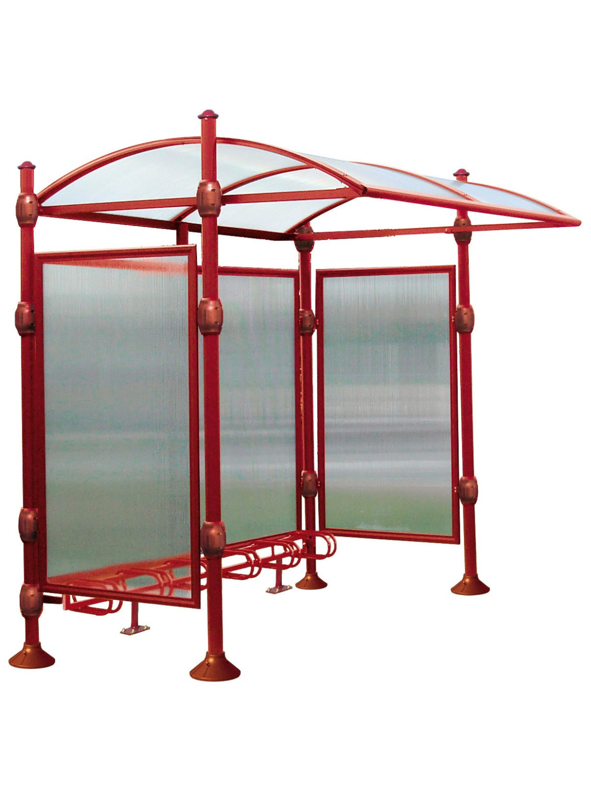 Abri cycles alu DECO 6 places sans bardages
