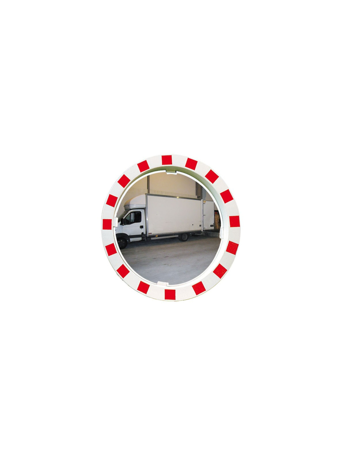 Miroir cadre rouge et blanc - Vialux