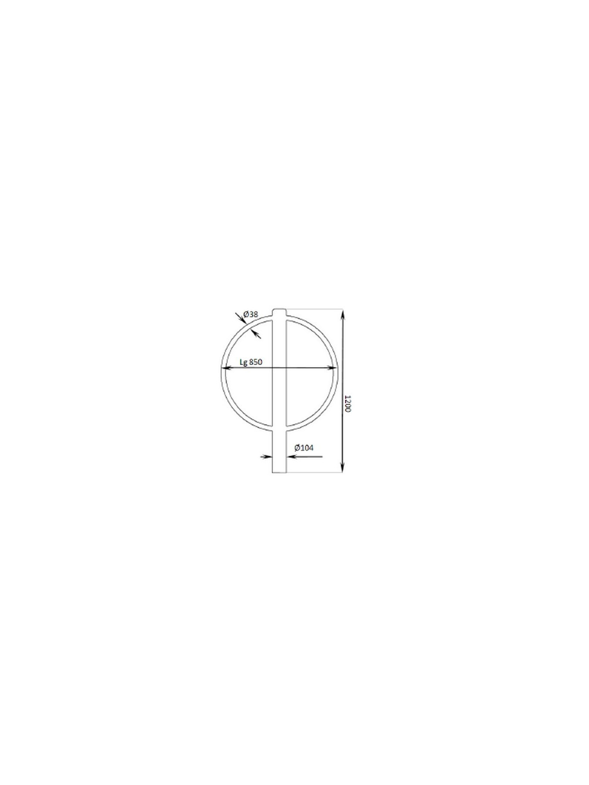 Arceau vélo - support cycles Inox Norea