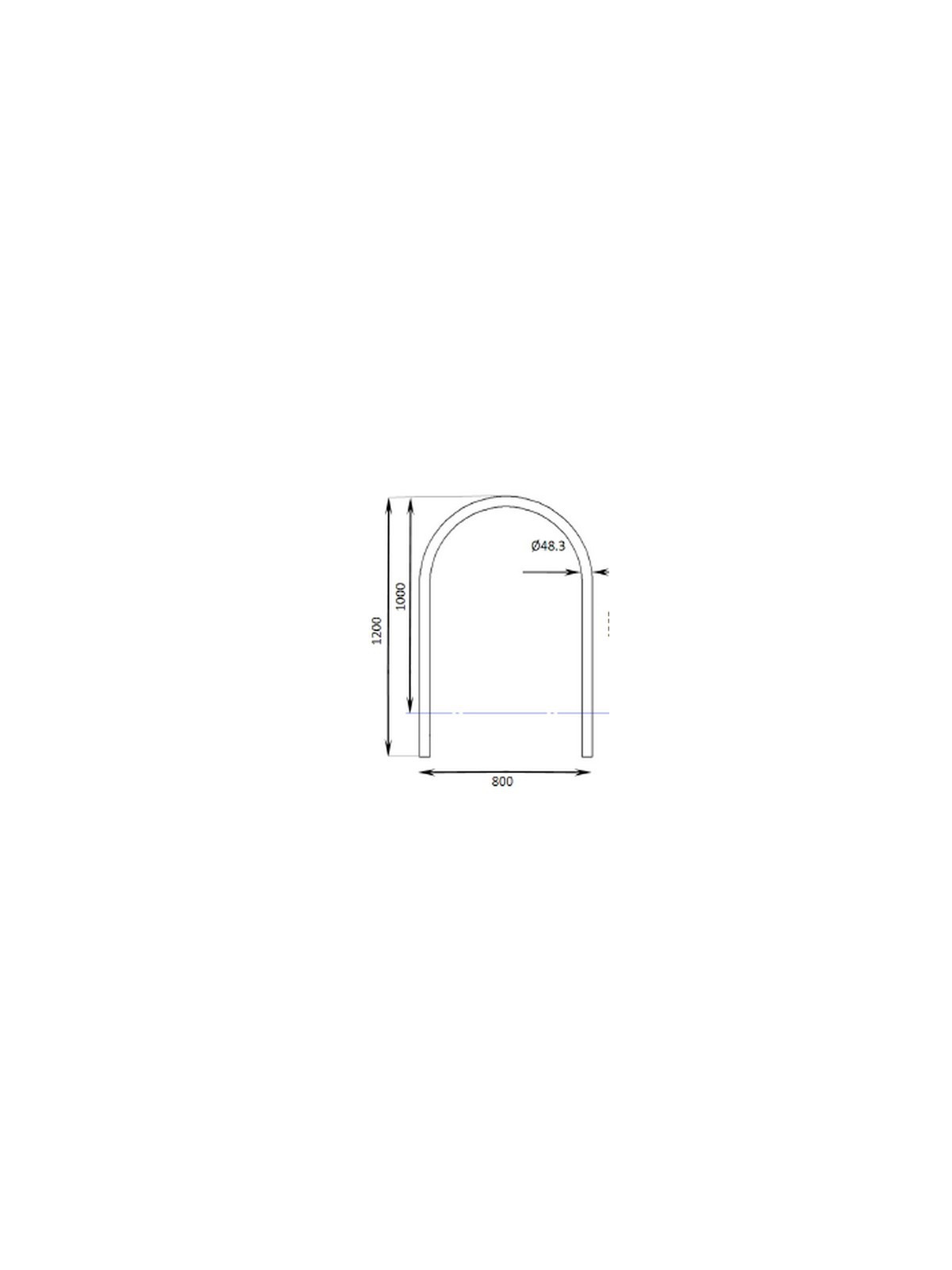 Arceau vélo - support cycles Inox Toscane