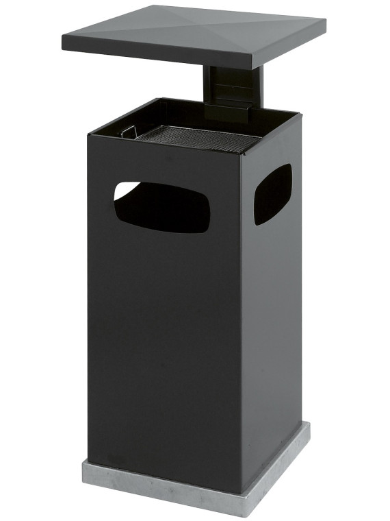 Poubelle cendrier avec couvercle amovible
